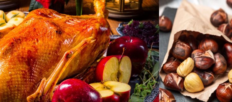 Oie Rôtie aux Pommes et aux Marrons recette de la ferme de la couture à sagy 95