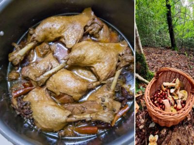 Canard aux champignons et châtaignes